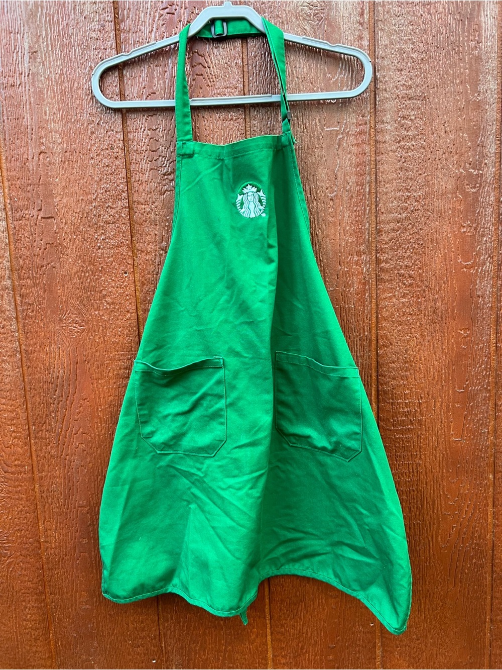 Starbucks Barista Green Apron Embroidered Siren Logo 2 Pocket Coffee Shop Unifor - Picture 2 of 5